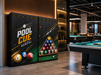 Casier intelligent de location de queues de billard à 12 portes, armoire de rangement d'équipement de billard en libre-service pour salles de billard et clubs