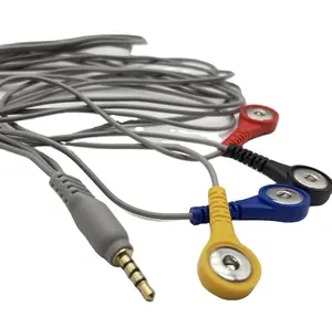 Ekg tıbbi kablo 6-Pin erkek dişi EDG Snap düğmesi kurşun 4PMale terminalleri elektronik kalıplama tel tesisat kablosu montaj
