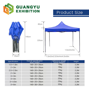 Tente d'affichage pliante d'auvent de gazebo en fer de haute qualité 3x3 3x6 tente imperméable bon marché de vente en ligne rapide pour l'application sportive - Product Image 5