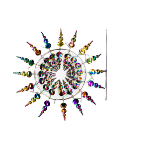 LEVERT Su Geçirmez Metal Rüzgar Çarkı 30CM Çaplı Dış Mekan Kinetik Heykel <span class=keywords><strong>3D</strong></span> Rüzgar Yakalayıcı Bahçe Veranda Dekoru - Product Image 1