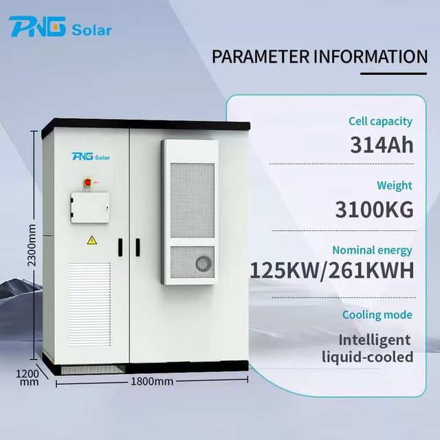 PNG High Voltage Solar Lithium Battery ESS Cabinet 215/241/261KWH off Grid All in One Energy Storage System Liquid Cooling OEM