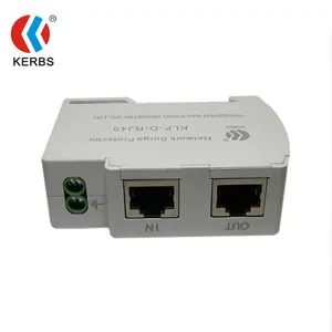 Pelindung gelombang tipe 3, perangkat pelindung Ethernet 48VDC Din Rail mount POE RJ45 pelindung lonjakan arus 48v aluminium Aloi voltase 3 fase