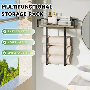 Hotel casero montado en la <span class=keywords><strong>pared</strong></span> jabón de baño champú ducha Caddy baño toalla almacenamiento estante organizador Kit estantería unidades para Baño - Product Image 4