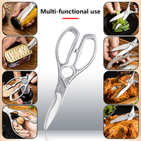 Qualité 3cr13 acier inoxydable multifonctionnel ciseaux cuisine métal cuisson coupe nourriture ciseaux cisailles Cutter pour cuisine