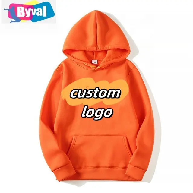 Wholesale Custom Print Logo Heavy Weight Fleece Loose Fit Sweatshirt With Kangaroo Pocket Pullover Fashion Unisex Hoodies Men's