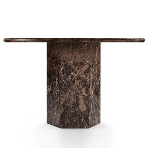 <span class=keywords><strong>Tavolo</strong></span> da Pranzo <span class=keywords><strong>Allungabile</strong></span> Kumusi in Marmo Naturale <span class=keywords><strong>Marrone</strong></span> Scuro Emperador per Uso in Officina - Product Image 4