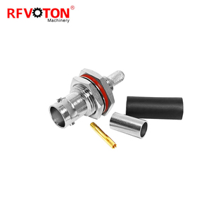 Connecteur coaxial étanche BNC femelle EZ sans soudure pour câble RG58, à sertir, fourni par l'usine - Product Image 2