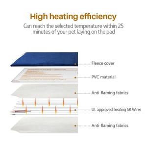 PAIDES-Colchoneta eléctrica de <span class=keywords><strong>7</strong></span> niveles de temperatura, alfombrilla de 30x30cm impermeable para Cama de Gato, almohadilla de calefacción para mascotas para perros y gatos al aire libre - Product Image 5
