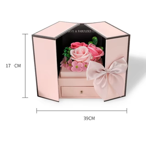 Caja de Regalo Rosa de Doble Apertura, Exquisita Caja de Regalo con Flores Eternas, Admite Cajas de Regalo Personalizadas - Product Image 6