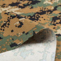 Tissu Oxford tissé imprimé camouflage 100% polyester 600D PU 72T, imperméable et antistatique pour bagages et tentes de filles (Marpat)