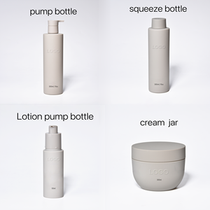 Ensemble d'Emballages Cosmétiques de Luxe Personnalisés : Flacon Pompe à Lotion, Bouteille de Shampoing, Pot à Crème et Flacon Vaporisateur avec Design en Relief - Product Image 2