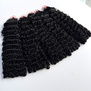 Cabello rizado de ganchillo, cabello humano, rizo birmano, color natural, cabello ligero para estilos de ganchillo bohemios - Product Image 1