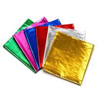 Kertas Pembungkus Cokelat Aluminium Foil 12 Mikron Berwarna-warni, Kualitas Makanan, Grosir, Kemasan Permen Logam, Lembaran Persegi