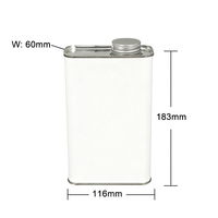 Boîtes carrées en métal personnalisées hermétiques RunLin 1L avec couvercles à visser pour huile d'arachide miel cuisson vin lait utilisation d'emballage de qualité alimentaire