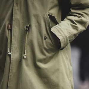 Men's Fishtail <strong>Parka</strong> Cotton Polyester Blend 260 GSM Sherpa Fleece Lined S-XL Windproof OEM Custom Logo - Product Image 3