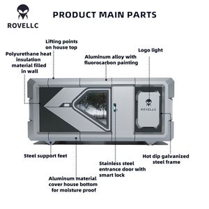 منزل كبسولة فضائية مصمم خصيصًا، يتحمل درجات حرارة عالية تصل إلى 50 درجة مئوية، مناسب للفنادق الخارجية والمهاجع والسكن، متوفر للشراء في دبي - Product Image 3