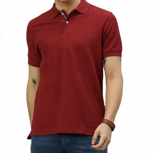 เสื้อยืดผู้ชาย ผ้าฝ้ายซุปเปอร์คอมบ์ 100% ถักทอสำหรับเสื้อยืด ผ่านกระบวนการไบโอวอช ปักลายตามสั่งด้านหน้า เป็นมิตรต่อสิ่งแวดล้อม ป้องกันรอยยับ ผ้าปิเก้สำหรับกอล์ฟ - Product Image 1