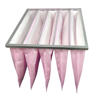 Filter Kantong Industri Karbon Aktif Baru Kain Non-Woven HEPA H11 H14 Porositas 0.3um 80 CFM Saluran Masuk Udara 2-1/2 HVAC Cleanroom