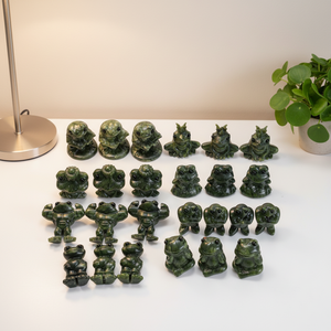 Venta al por mayor de adornos de rana de jade natural Xiu, tallado artesanal de cristal, piedra curativa, decoración para el hogar, regalo - Product Image 2