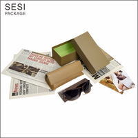 Emballage de lunettes de marque de luxe en gros en cuir boîte de lunettes de soleil optiques étui à lunettes avec logo