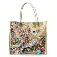 Kit de sac fourre-tout SONGWOO pour peinture diamant Perle d'oiseau, avec perceuse ronde 5D, accessoire de sac à main DIY tendance, cadeau de peinture diamant