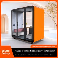 Cabine insonorisée rectangulaire pour bureau professionnel, pod insonorisant, salle insonorisée, cabine téléphonique mobile, salle de conférence, diffusion en direct