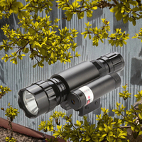 Lampe torche détachable en alliage d'aluminium rouge et verte avec viseur laser 31x150mm pour activités de tir et de chasse en extérieur