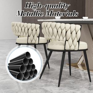 <span class=keywords><strong>Tessitura</strong></span> a mano moderna gambe dorate sedia da pranzo in velluto tessuto sedie da pranzo con struttura in metallo - Product Image 4