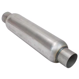 ท่อเก็บเสียงแบบตรง Universal Exhaust Resonator ขนาด 2.25 นิ้ว ทางเข้า/ออก แบบตรง Universal Glass Pack Exhaust Resonator Muffler - Product Image 1