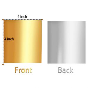 Food Grade Embossed Fireproof Square Golden Aluminum Foil Sheet Candy Wrappers Sweets Lolly Paper DIY Candies <b>Chocolate</b> - Product Image 2