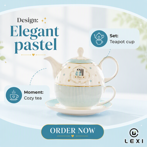 Juego de <span class=keywords><strong>Tetera</strong></span> <span class=keywords><strong>y</strong></span> Taza de Porcelana Fina de Lujo con Borde Dorado <span class=keywords><strong>y</strong></span> Diseño de Puntos para el Té Inglés de la Tarde <span class=keywords><strong>y</strong></span> Regalo de Boda - Product Image 2