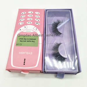 Logotipo personalizado impreso pestañas caja de embalaje de lujo del teléfono celular de LashBox para su propia marca siberiano - Product Image 3