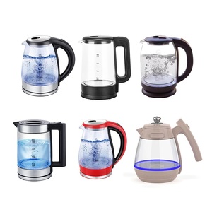 Hervidor de Agua Eléctrico de Vidrio de 1.8L y 1500W de Estilo Europeo, Calentamiento Rápido, con Elegante Perilla de Diamantes - Product Image 5