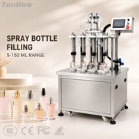 Machine de remplissage de parfum à quatre têtes pour flacons pulvérisateurs de parfum, contenants en verre et production de liquides