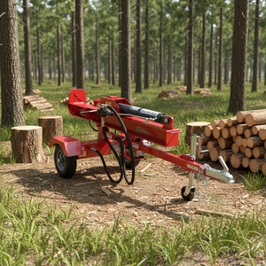 Fendeuse de bûches portable KNDMAX à essence 7HP 18T Déplacement hydraulique avec roulement de <span class=keywords><strong>moteur</strong></span> Garantie 1 an Certificat CE - Product Image 1