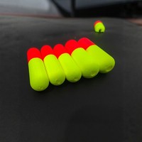 Lot de 10 perles de pêche bicolores à profondeur fixe, épaissies, de style capsule, multi-tailles, très visibles et ultra-lumineuses