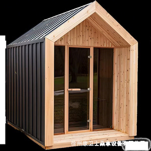 Sauna Exterior de Madera de Cedro Rojo Impermeable con Puerta de Vidrio para Uso Familiar y en Hoteles - Product Image 2