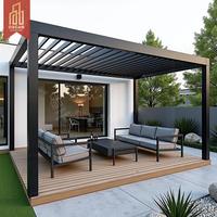 Bioclimatic Toit persienne étanche Aluminium Jardin Patio Balcon Design moderne Abri extérieur ombragé Pergola
