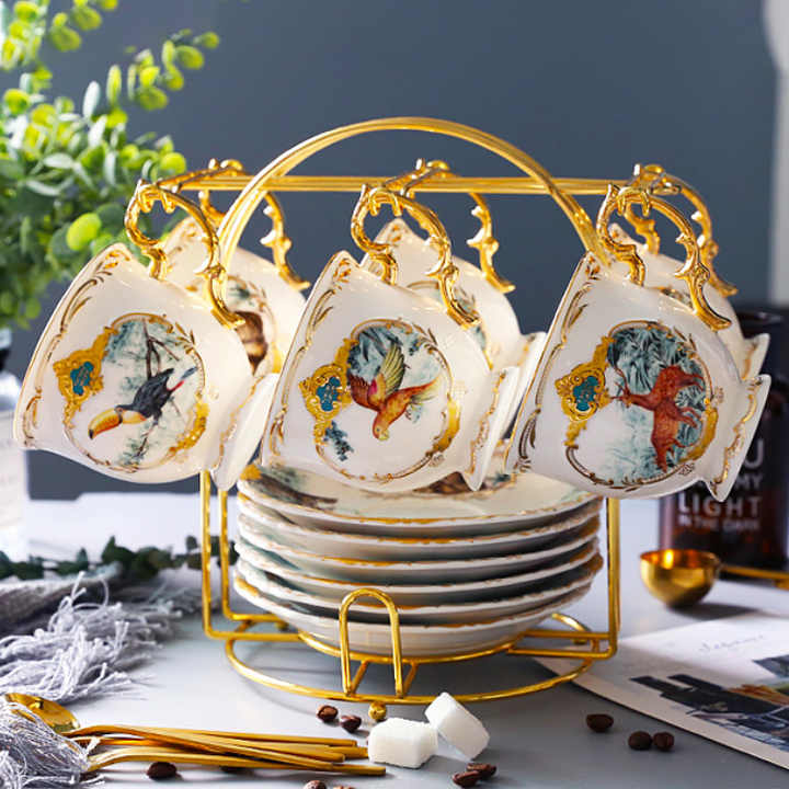 新入荷 21点セット 北欧風 高級ファンタジー磁器 ジャングル コーヒー