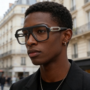 <span class=keywords><strong>Gafas</strong></span> Ópticas de Piloto Extra Grandes, Montura de Acetato de 8.0mm, Decoración Metálica, Unisex, Estilo Urbano, Resistentes, OEM - Product Image 4