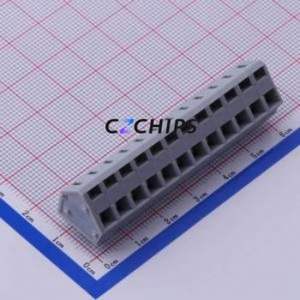 KF243A-5.0-12P Spring Terminal Block Through hole Component (THT),P=5mm Connector 5mm 12P 12 17A - Product Image 1
