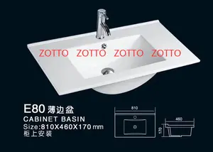 2022 sıcak satış toptan tek delik lavabo dolabı seramik Vanity banyo lavaboları avrupa ince türleri lavabolar