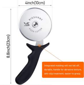 Taglia <span class=keywords><strong>Pizza</strong></span>, ruota taglia <span class=keywords><strong>Pizza</strong></span> in acciaio inox, con affettatrice <span class=keywords><strong>Pizza</strong></span> Super affilata Dia 4 pollici (10cm) - Product Image 3