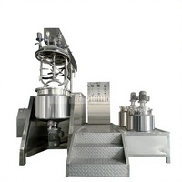 Cuve d'homogénéisation et d'émulsification industrielle en acier inoxydable avec broyeur colloïdal intégré et pompe à cisaillement élevé pour crèmes, lotions et liquides 50-500L