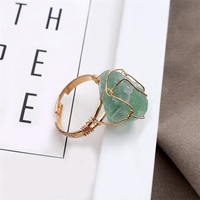 Bagues en pierre naturelle tendance pour femmes, bague ouverte en améthyste, bagues tressées en cristal, bijoux de mariage, cadeaux