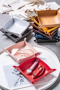 Plateau en cuir <span class=keywords><strong>et</strong></span> rabattable en cuir pu valet plateau de rangement plateau bon marché dans le salon chambre - Product Image 3