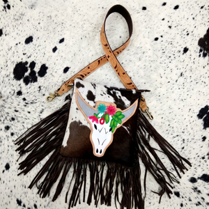 2026 Hot Selling New Arrival <b>Summer</b> Vintage Bohemian Lady Hair Fur Hand Tooled Floral Carved Genuine Leather Casual <b>Handbags</b> - Product Image 1