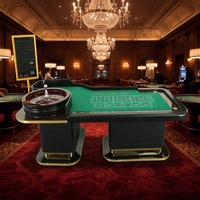 Tables de jeu de casino de luxe en bois, de haute qualité, modernes et personnalisées, pour la roulette et le poker, en métal, de divers types, pour le divertissement.