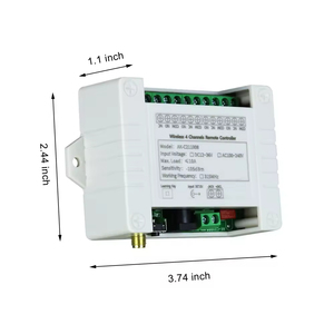 Smart Multiple DC 12V 24V 36V 10A 433MHz 4 <strong>Channel</strong> Wireless Relay RF Remote <strong>Control</strong> Switch Receiver + 4CH Metal Transmitter - Product Image 2