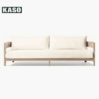 Canapé d'extérieur modulaire de luxe en teck massif, étanche, moderne, populaire, pour bord de piscine, personnalisable, vente en gros